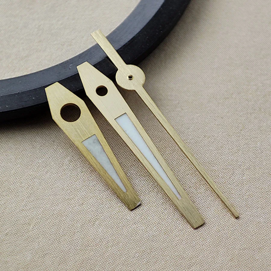 Manecillas luminosas verdes NH35, pistola de plata cepillada, manecillas de oro negro, accesorios de reloj para movimiento NH34 NH35 NH36 4R 7S