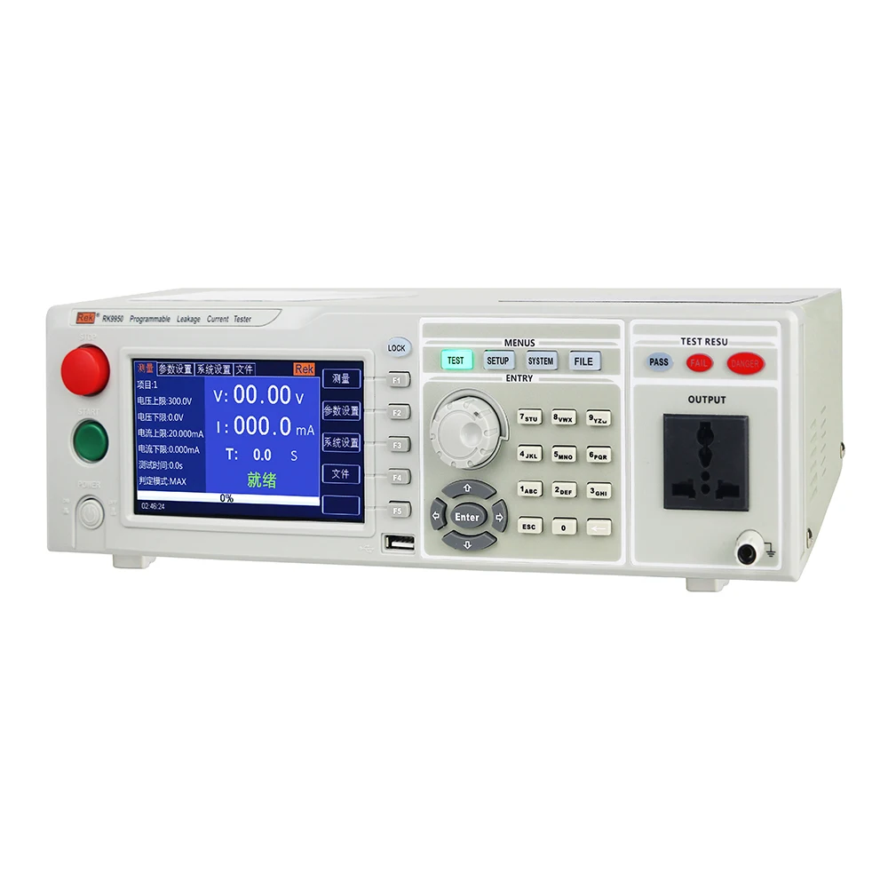 Program Controlled Leakage Current Tester RK9950 300V 20mA passive Load Current 25A Max Simulate 8 human networks