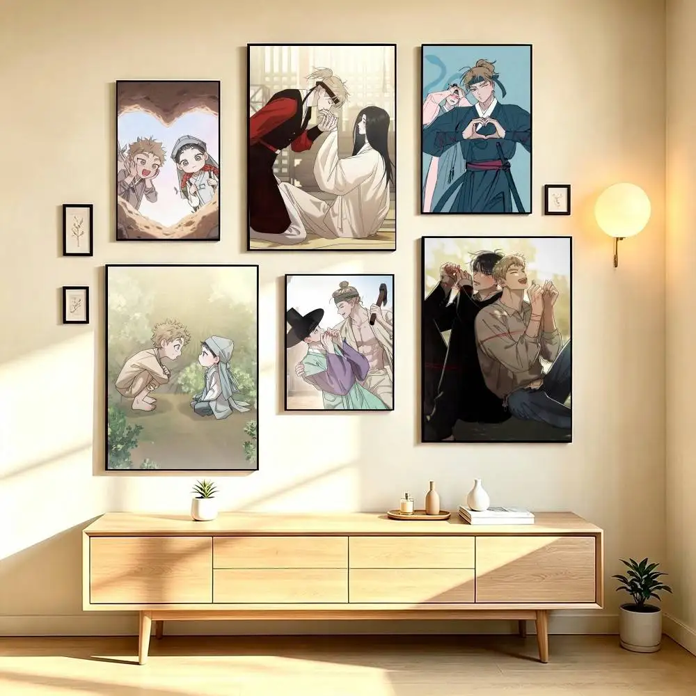 R-Red Thread Quest Webtoon Poster High Quality Dorm Living Room Aesthetic Wall Decoration Painting Stickers Gift