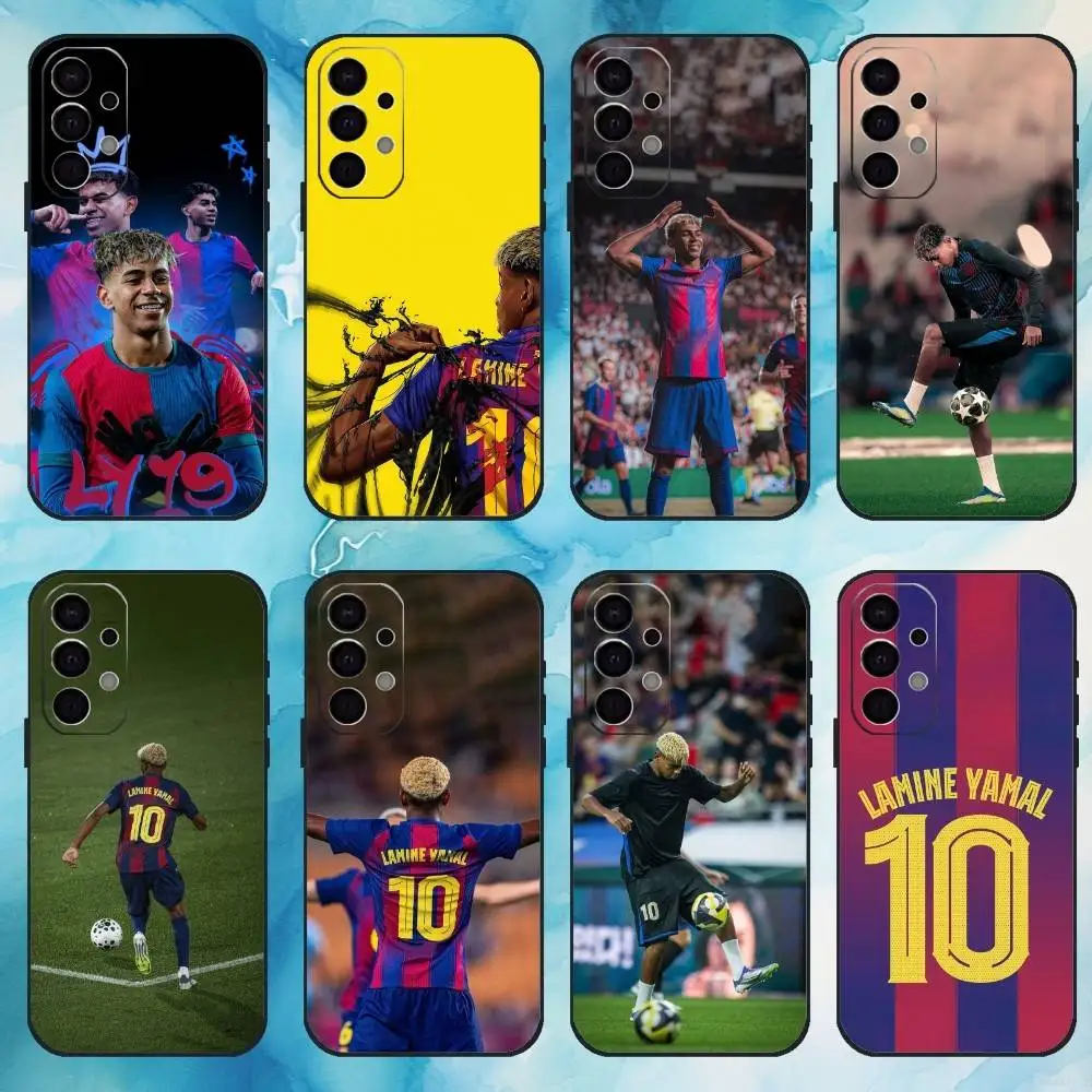 

Football 19 L-Lamines Phone Case For Samsung S 25,24,23,22,30,21,10,9,Ultra,Plus,Lite,FE,4,5 G Soft Black Case