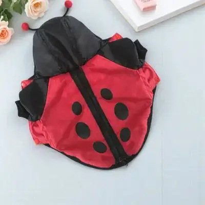 

Pet Ladybird Costume Premium Material Easy on Off Comfortable Fit Halloween Party Funny Clothing Pet Supply Cat Clothes