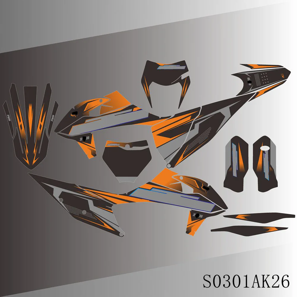Dla KTM 125 250 300 350 450 500 SX SXF EXC EXCF XCW XCF 2011-2023 Naklejki graficzne Zestaw naklejek Tło motocykla
