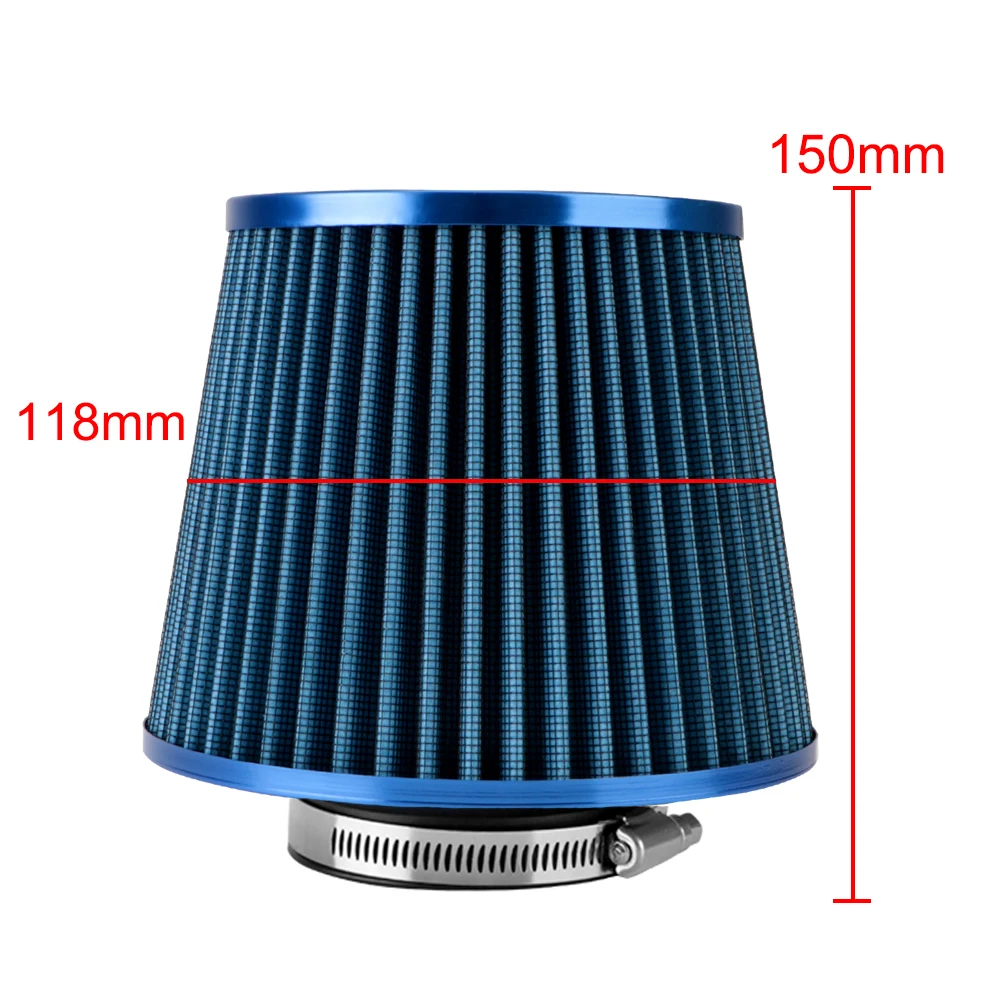 Car Air Filters Sport Power Mesh Cone 76MM Induction Kit Universal Cold Air Intake Filter 3 Inch High Flow Car Accessories