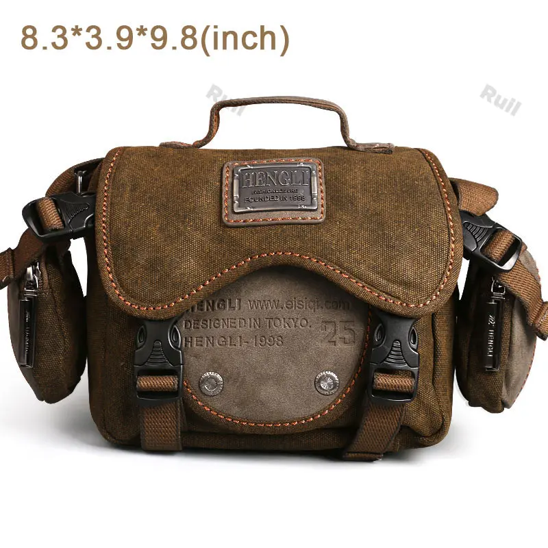 Imagem -02 - Bolsas de Câmera de Ombro Retrô para Homens Lona Resistente ao Lazer Cross Messenger Bolsa Resistência ao Desgaste ao ar Livre Bolsas Crossbody Casuais