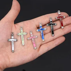10 pezzi/nuova religione cristo lega gesù croce rosario centro medaglione.
