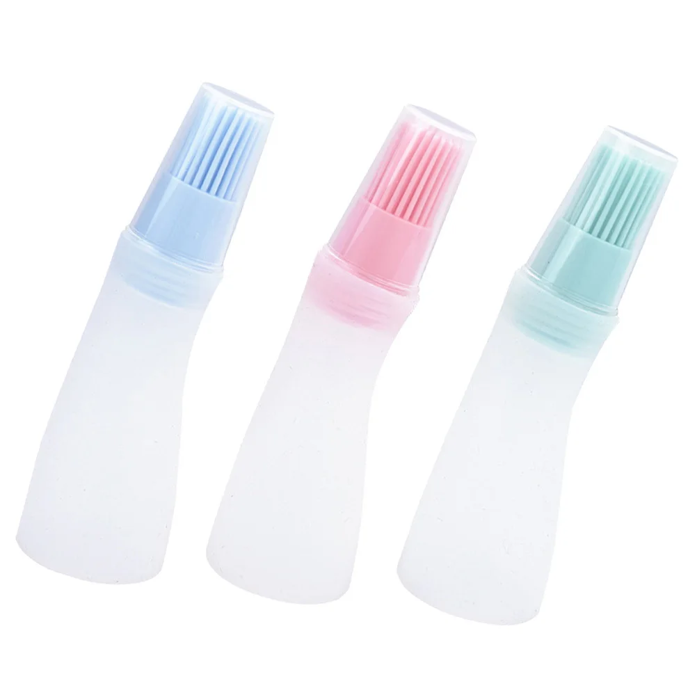 

3Pcs Bbq Oil Bottle Brush Silicone Set for Home Baking Cooking Kitchen Tool Easy Clean Oil Bottle Brush