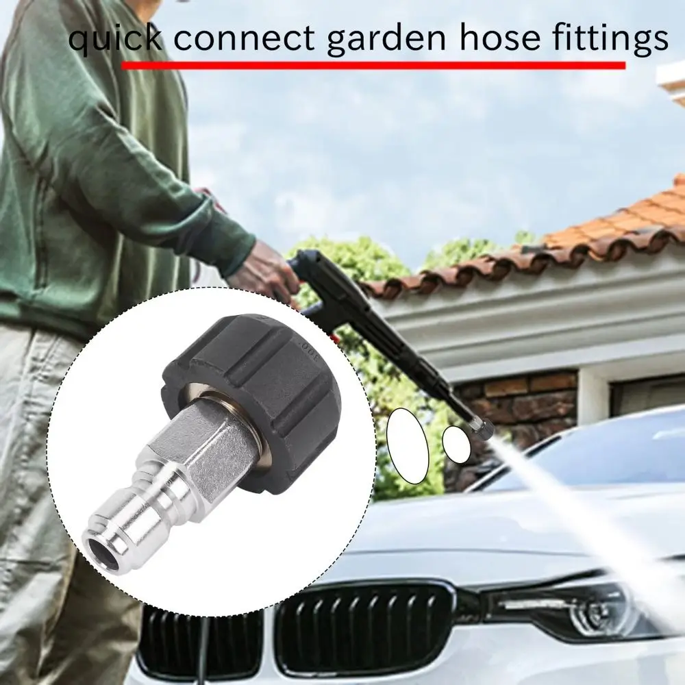 Non-slip M22 Adapter High Pressure Twist Connect Quick Connect Kit Female Swivel Quick Release Pressure Washer Adapter