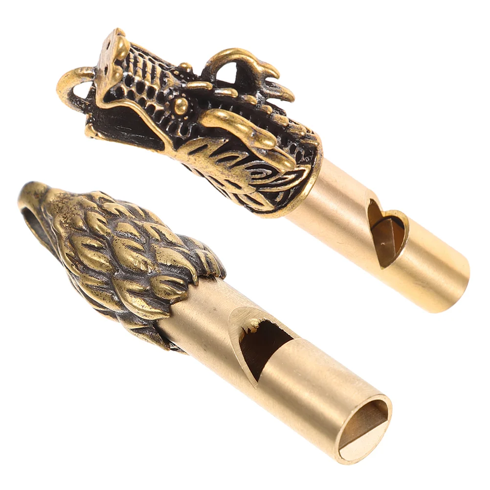 Retro Faucet Whistle Metal Copper Keychain Decorative Camping Emergency Delicate Hiking Portable