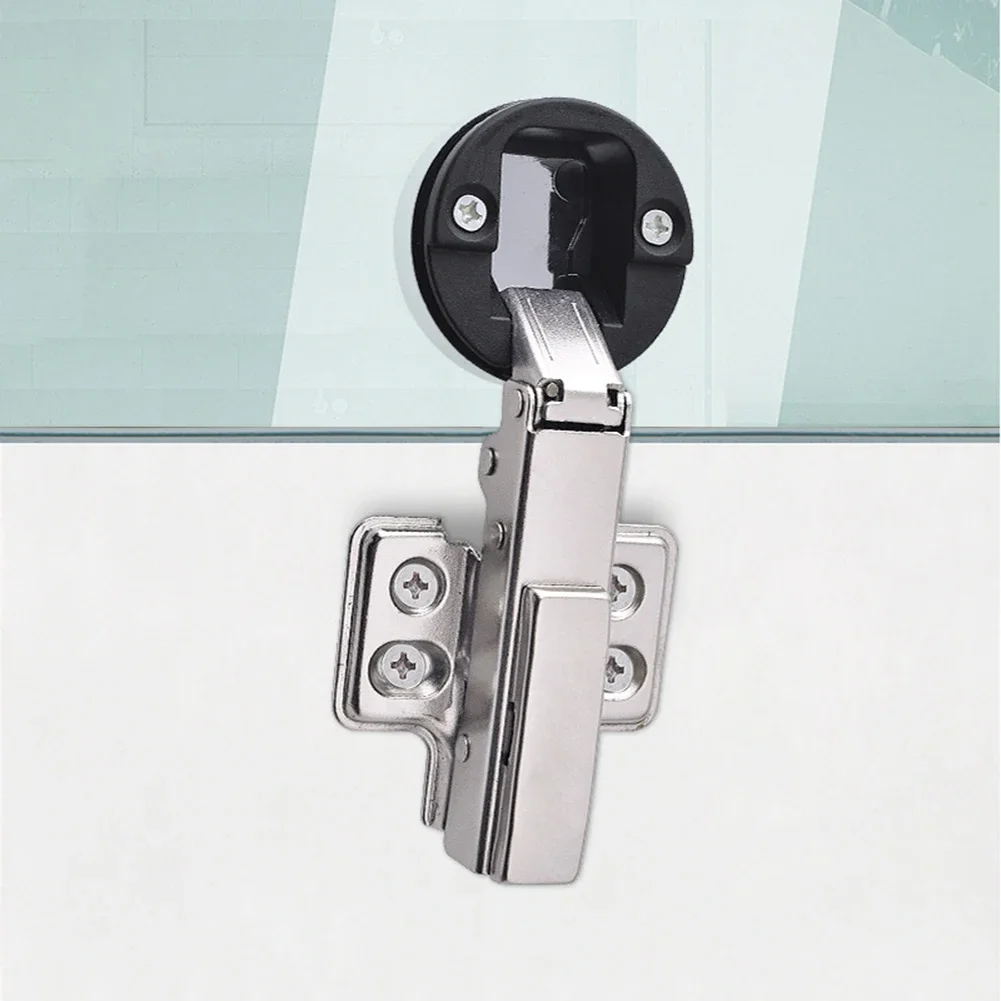 Glass Door Buffer Hinge Round Head Glass Hinge Damping Hydraulic Buffer Glass Furniture Hinge Wine Cabinet Door Damping Hinge