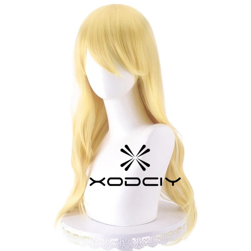 Sharon holygraal parrucca Cosplay Anime fidanzamento Kiss Sharon Light Golden capelli lunghi 65cm Halloween Carnival Role Play Party Cos puntelli