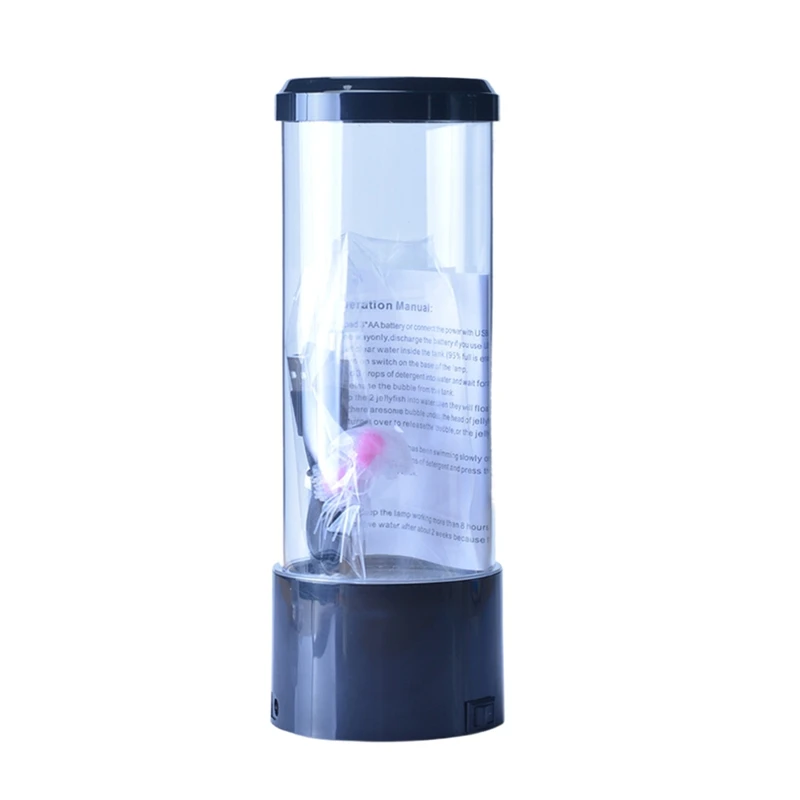 ABBN-LED Jellyfish Night Light USB Powered Colorful Lighting Modes For Home Office Desktop Decorative Gifts