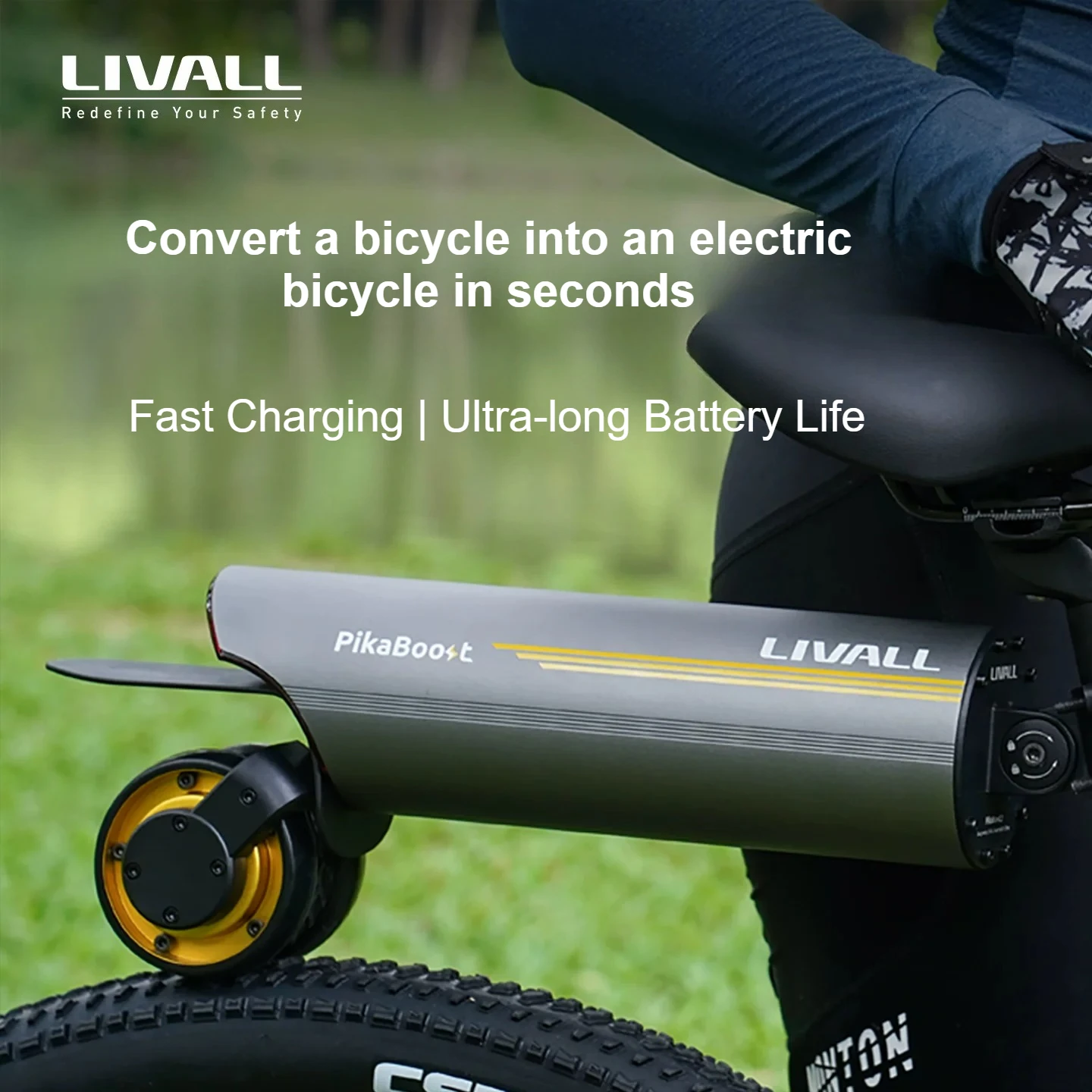 Livall Pikaboost2 Bicycle Booster Bicycle Climbing Electric Equipment Mountain Bike Auxiliary Device Bidirectional Charging