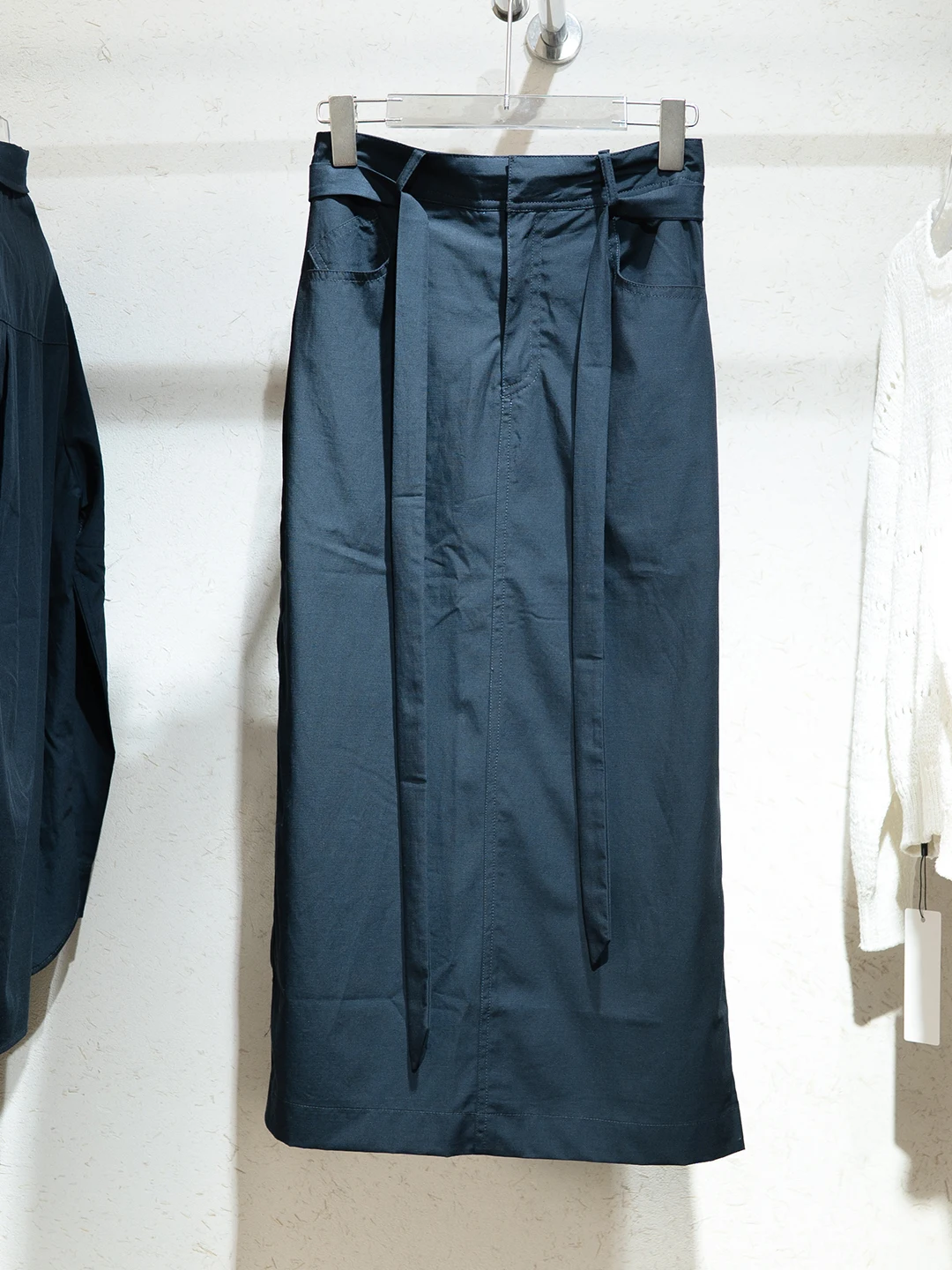 MM Women's High Waist H-Shape Half Skirt Slimming Summer New Arrival Long Dress Covering Meat Fiber Blend Linen-Like Fabric