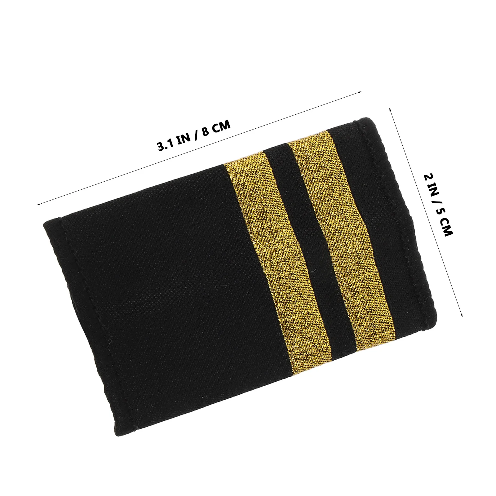 1 Pair Pilot Shoulder Boards Epaulets Two Bars Aviation Uniform Badge For Airline Captain Cosplay Costume Accessory