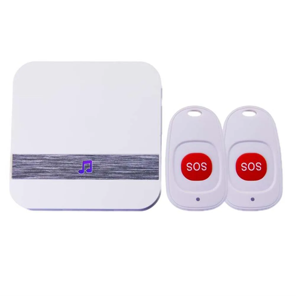 Wireless Alarm Caller Emergency Help Large Button Patient Alert Device Doorbell Operated Security Aid Tool