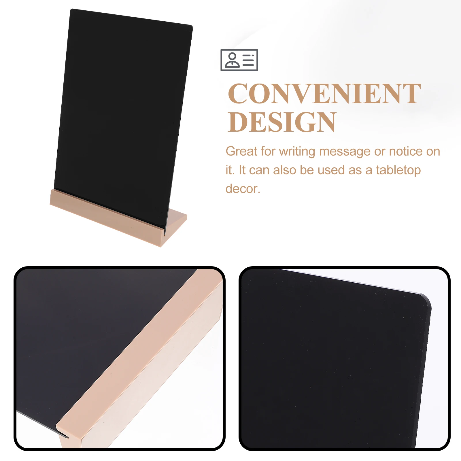 

1Set Small Blackboard Message Board Plastic Desktop Chalkboard Office Message Writing Board Blackboard Decoration