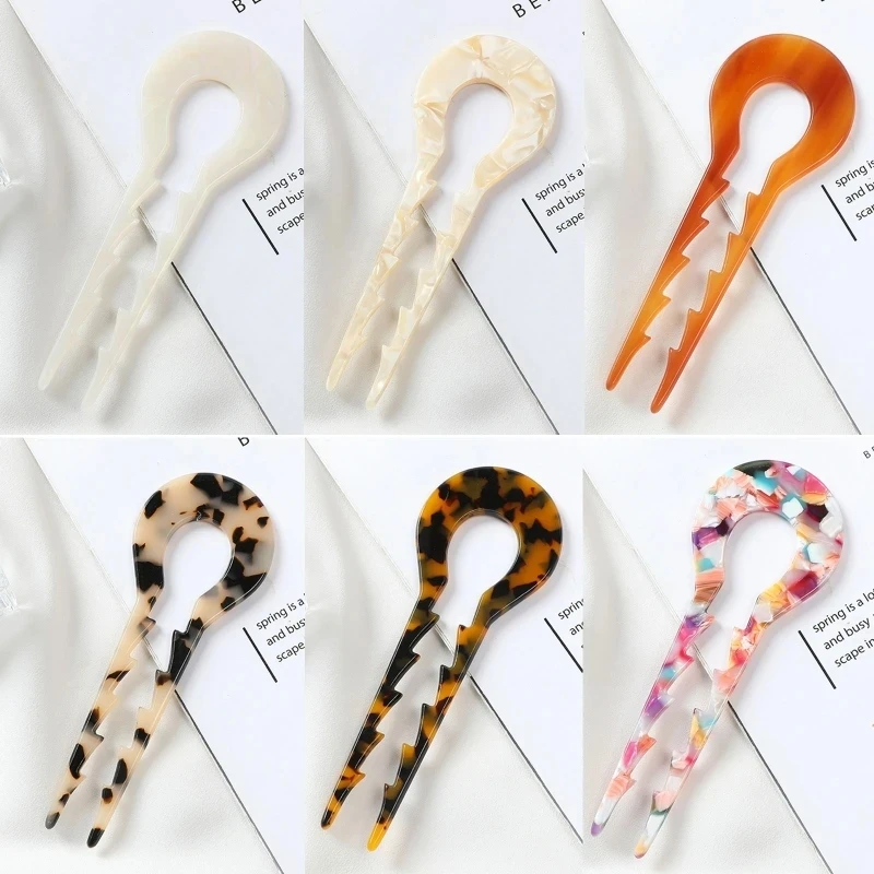 Simple Hairpin French Style Hair Stick Pin U Shaped Hairpin Bride Hair Accessories for Women Girls Hairstyle Pin Headwear