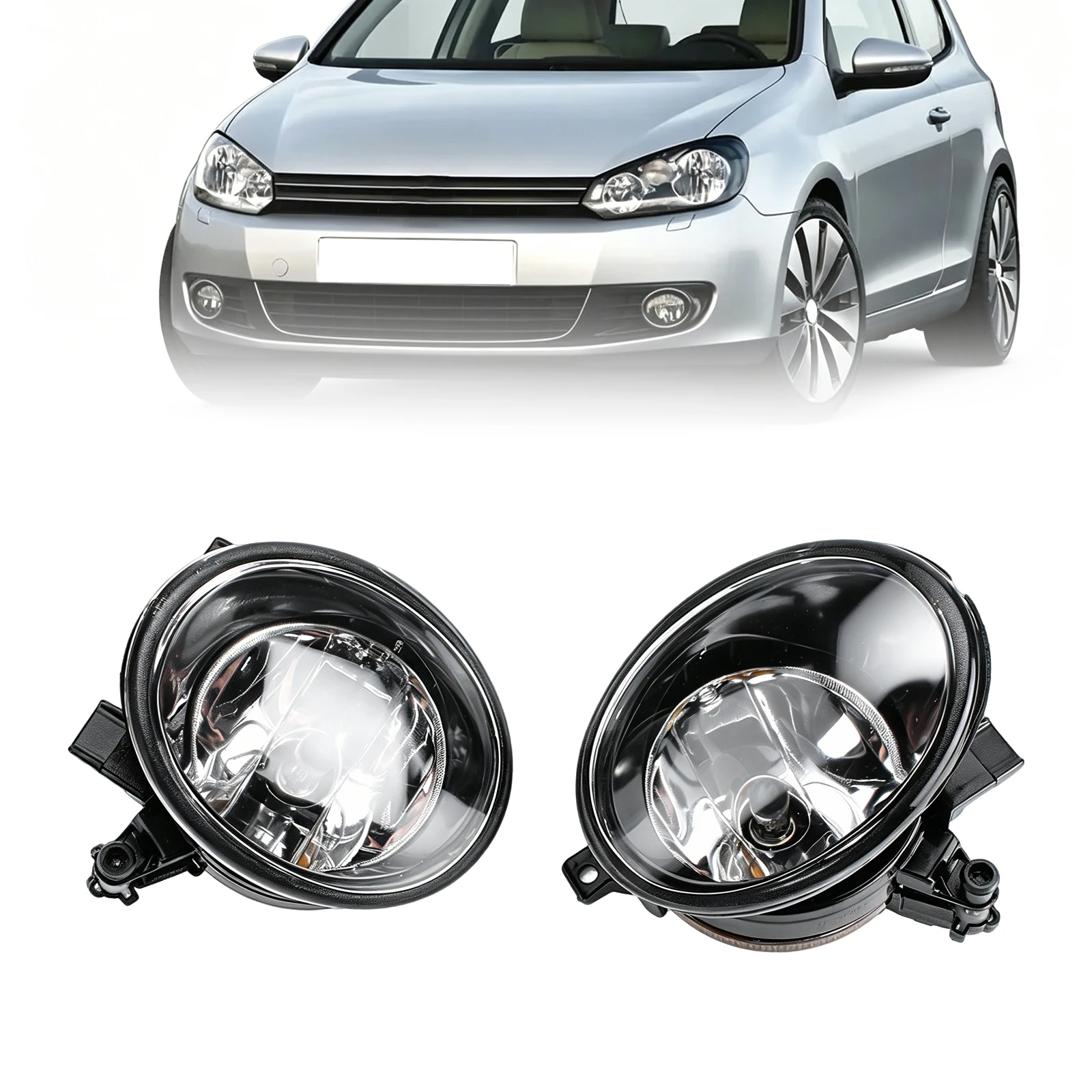 1/2Pcs Car Fog Lights Headlight Front Bumper Fog Lamp for VW JETTA MK6 Golf EOS TIGUAN Beetle XUE Car Accessories