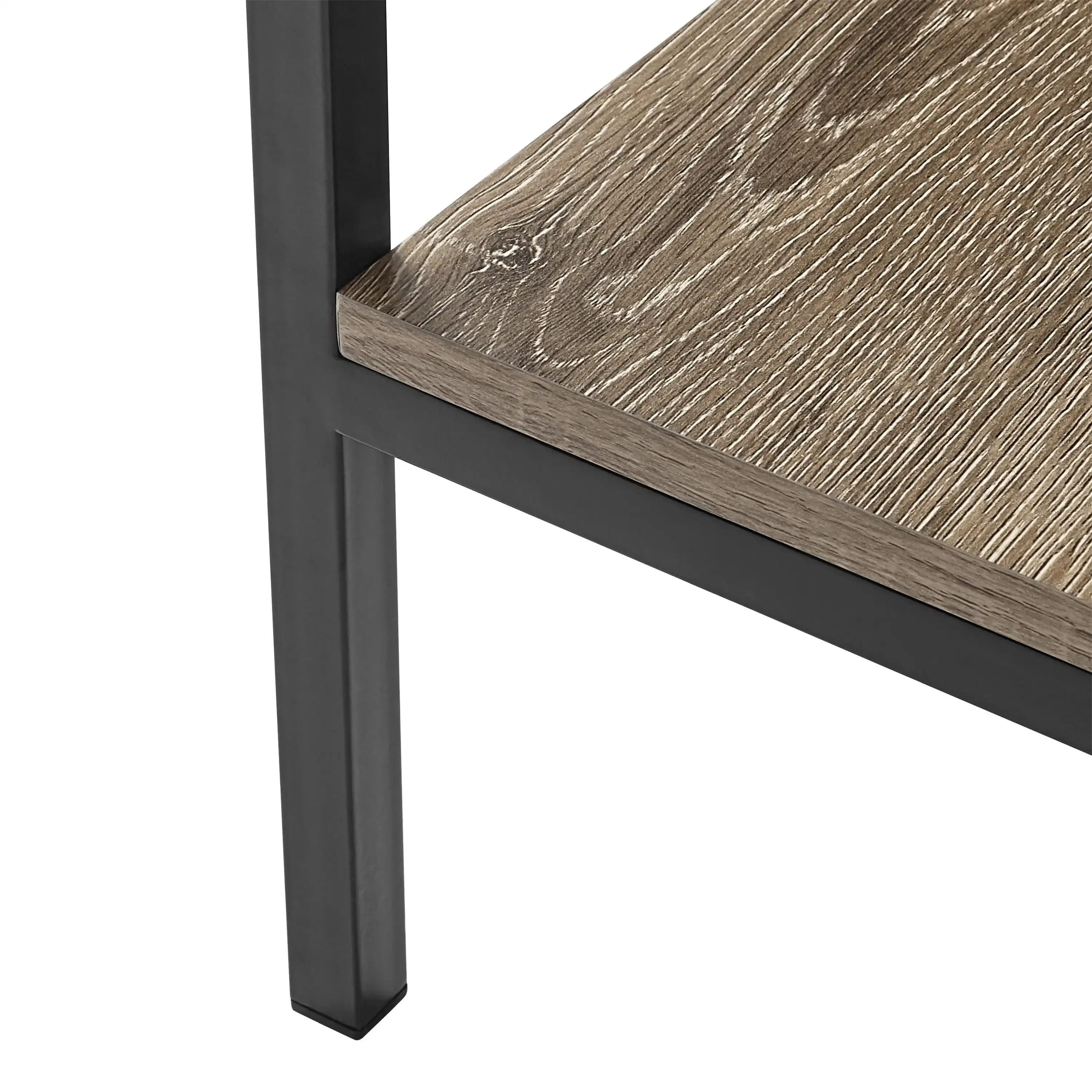 Conjunto de mesa de centro e final de 3 peças, marrom rústico