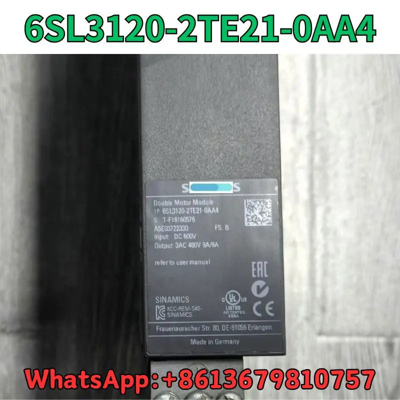 Used Driver 6SL3120-2TE21-0AA4 test OK Fast Shipping