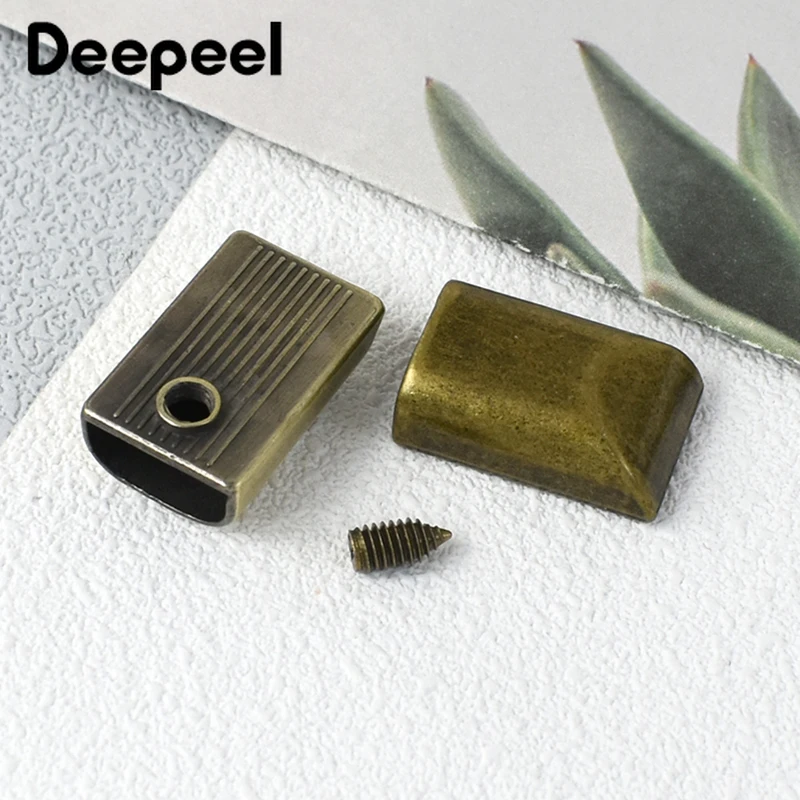 5/10Pcs Deepeel 9mm Metal Zipper Pull Tail Clip Buckle Bag Strap Ends Lock Clasp Luggage Zippers Cord Stopper Hardware Accessory