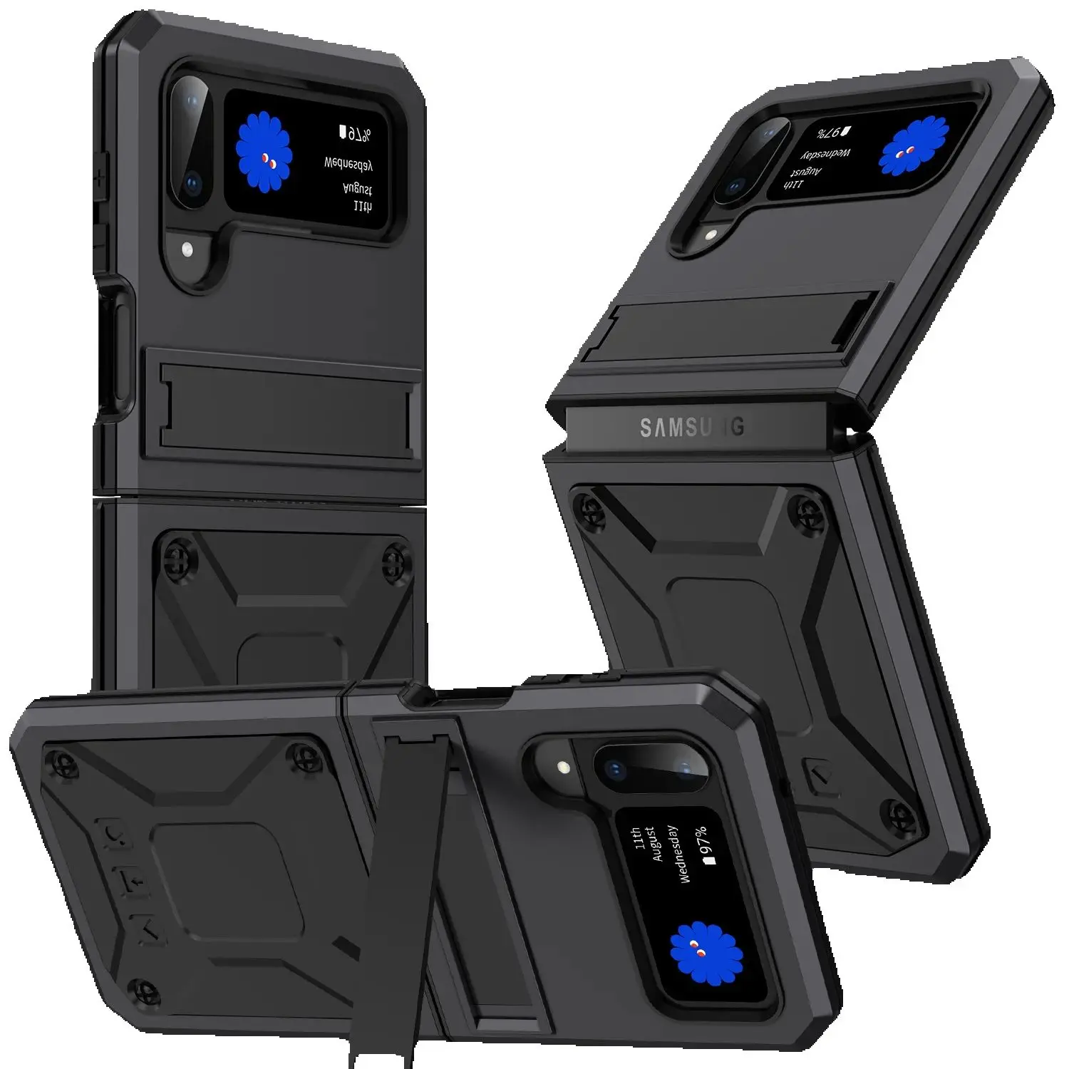 

Metal Aluminum Armor 360 Full Protect Shockproof Case For Samsung Galaxy Z Filp 4 3 Filp4 Filp3 5g Phone Case Cover Funda Coque