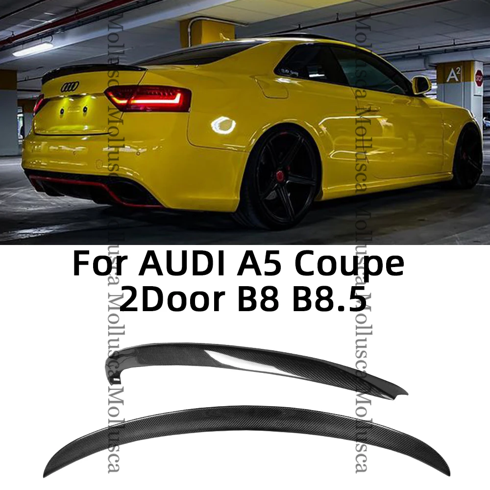 For AUDI A5 B8 B8.5 2Door Coupe 8T3 M4/PSM//S Style Carbon Fiber Rear Spoiler Trunk Wing  2007-2017（not S5）