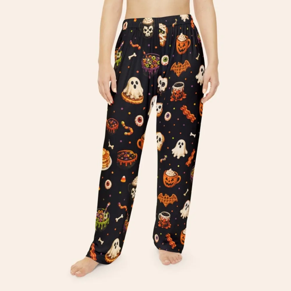 Halloween Ghost Pumpkin Sleepwear - Weird Printed Casual Sleepwear, Retro Autumn Pattern Pants, Comfortable Fabric, Pants