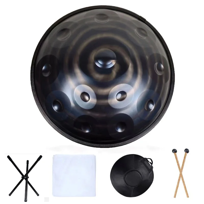 440 HZ 432 HZ Handpan 9 10 12 Notes 22 Inch Handpan 9 10 12 Notes D Minor Glucophone Steel Tongue Drum Percussion Instruments