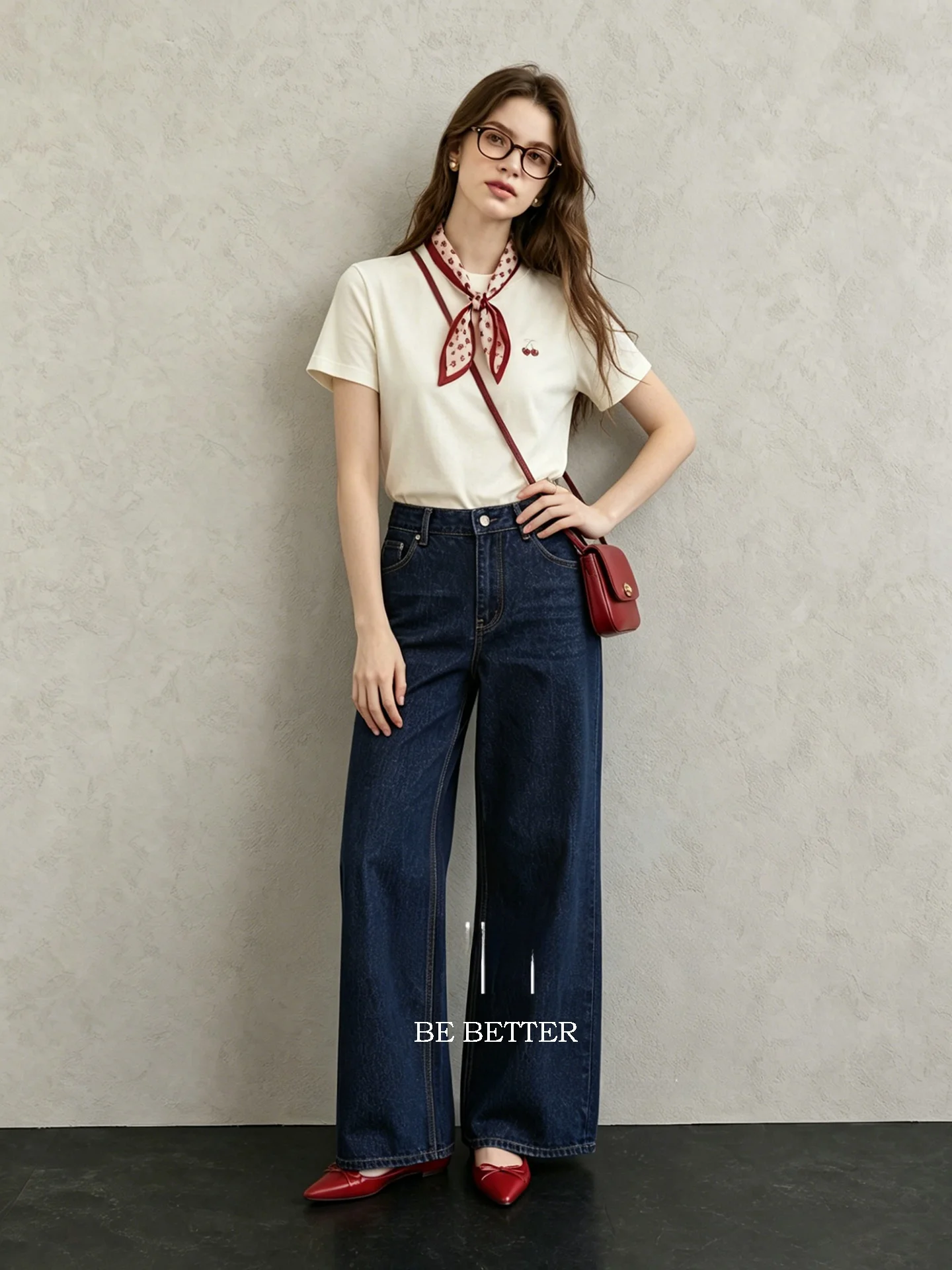 HUAAPPUW 체리 자수 라운드 넥 실크 스카프 어깨 - Embroidery Initials 리뷰 및 가격