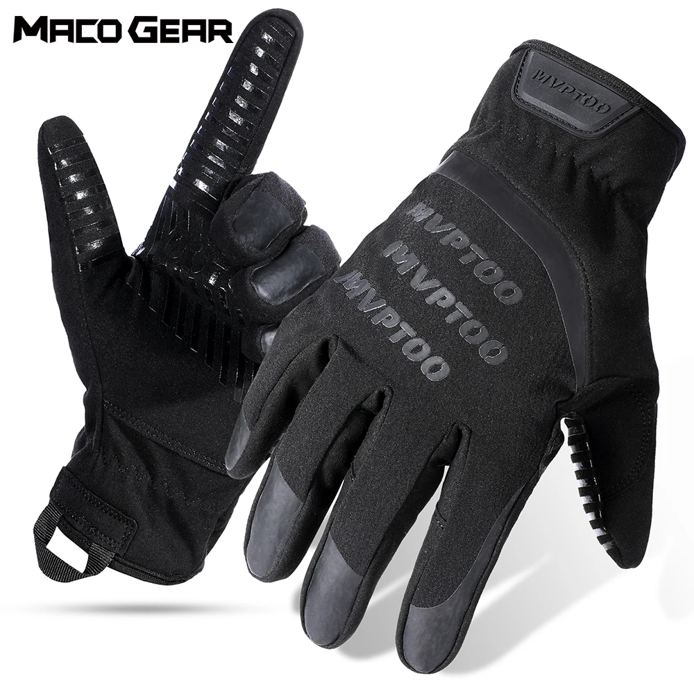 

Winter Windproof Motorcycle Gloves Touch Screen Thermal Water-repellent Fleece Motorbike Riding Racing Cycling Protective Gear