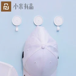 Xiaomi Mijia Smart Little Adhesive Hooks Strong Bathroom bedroom Kitchen Wall Hooks 3kg Max Load Up New arrival For Mi Life