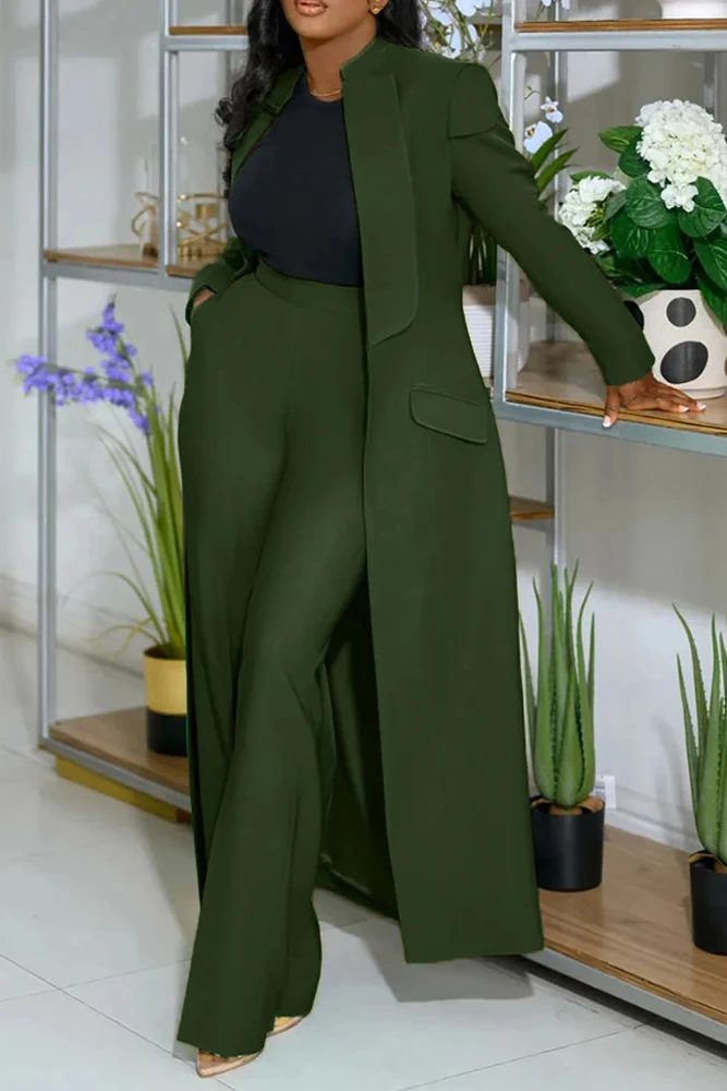 Streetwear moda x-long blazer casaco e calças compridas terno 2 conjunto de duas peças para mulher 2025 primavera africano trabalho roupas de negócios