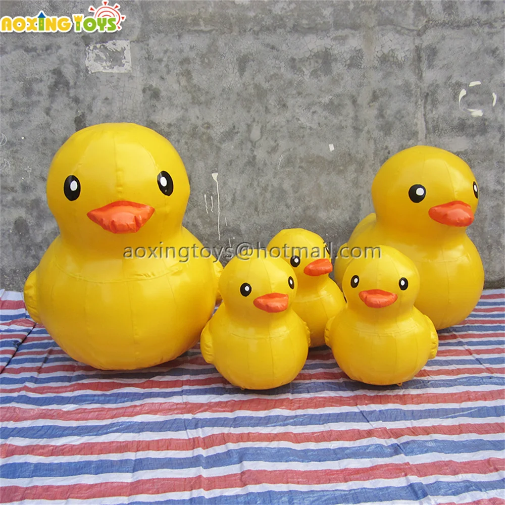 

60cm/1.2M/1.5M Height Yellow PVC Giant Inflatable Rubber Duck Cartoon Model Toys For Outdoor Water Park Advertising Decoration