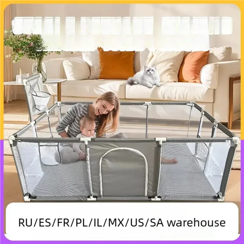 

Детская игровая площадка IMBABY, светло-серый детский манеж, безопасный забор для занятий спортом, большие детские игры, парковый мяч, бассейн, манеж для детей