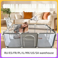 IMBABY Baby Playground Light Gray Baby Playpen Safety Activity Fence Large Babies Games Park Ball Pool Playpen for Children