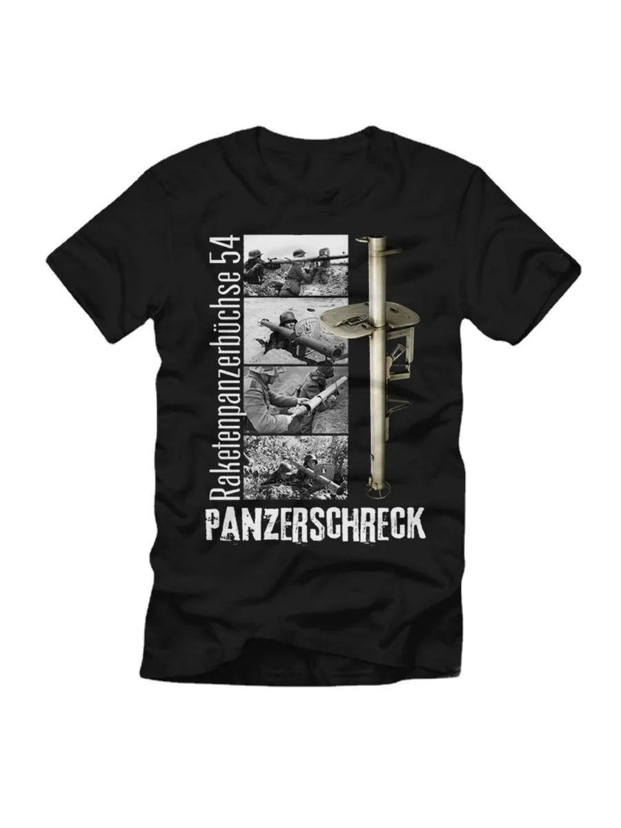 Panzerschreck Raketenpanzerbüchse 54 Wehrmacht Panzerfaust RPzB 54 T-Shirt. Cotton Short Sleeve O-Neck Mens T Shirt New S-3XL