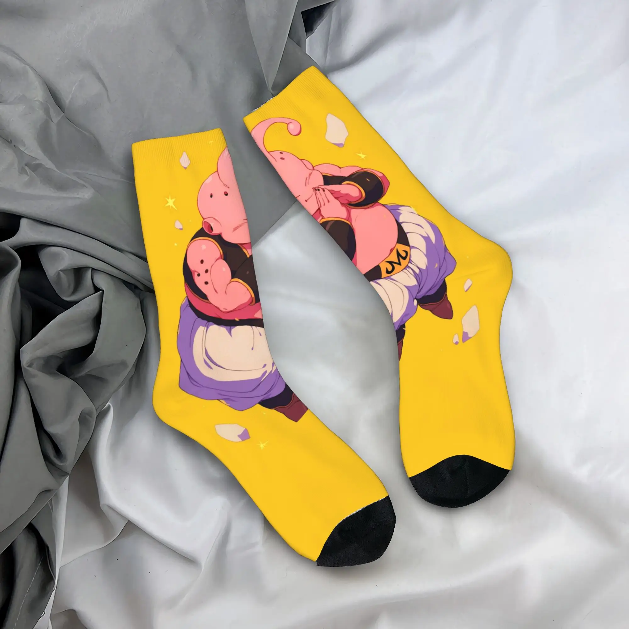 

Custom Novelty Printed Funny Anime Majin Buues Socks for Women Men Stretch Summer Autumn Winter Crew Socks