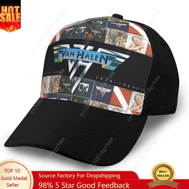 

Baseball Cap for Van.1986 Halen Hat Men Classic Cap Polo Style Hat Adjustable Outdoor Unisex Cap Black