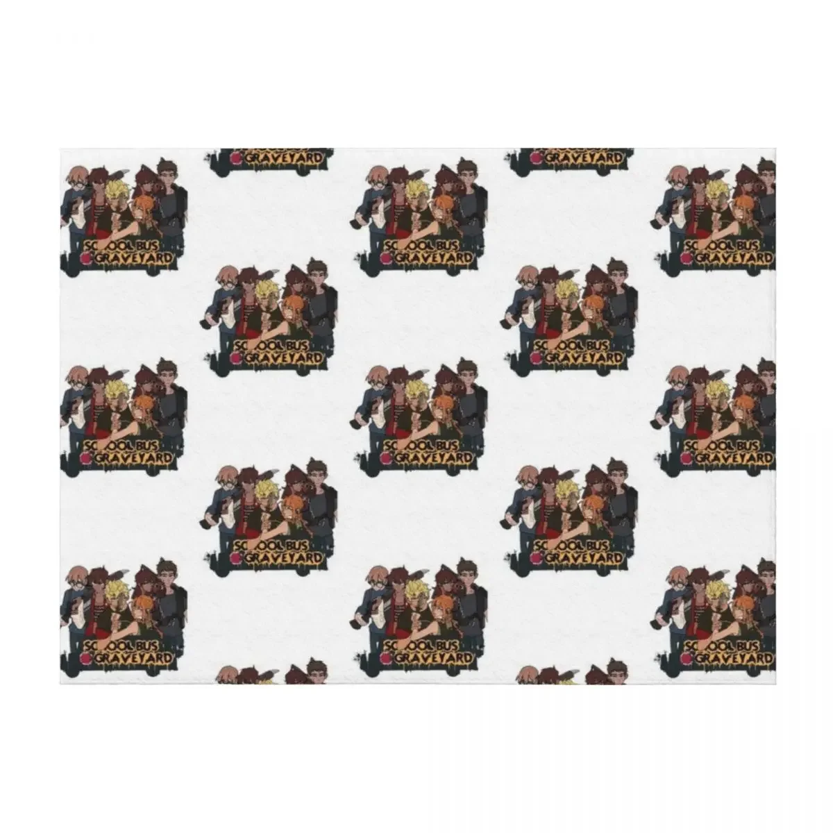 

School Bus Graveyard Friends Gang Throw Blanket Flannel Sofa Decorative Throw Loose Blankets