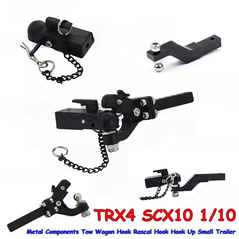 TRX4 SCX10 1/10 RC Simulated Climbing Car Parts Metal Assembly Small Trailer Hook Tow Hook Rogue Hook