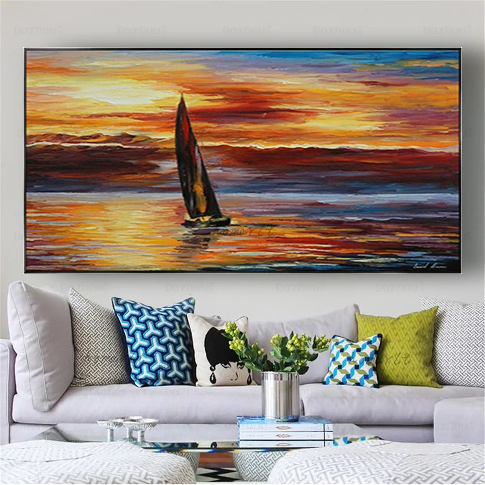 

100% Hand-Painted Abstract Oil Paintings On Canvas Modern Wall Art Picture For Living Room Background Decor Home Artwork Gift