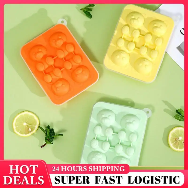 Ice Mold Bear Silicone Ice Tray Ice Ice Box Easy Demoulding Summer Ice Cream