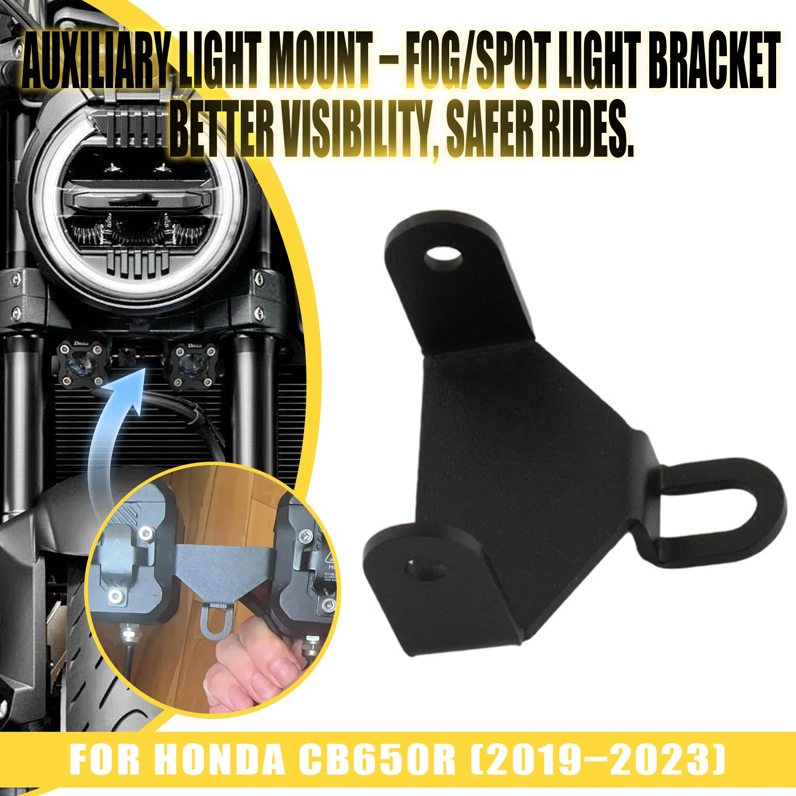 For Honda CB650R CB 650R 2019-2023 Motorcycle Spot Light Bracket Auxiliary Light Mount Holder Fog Lamp Spotlight Support