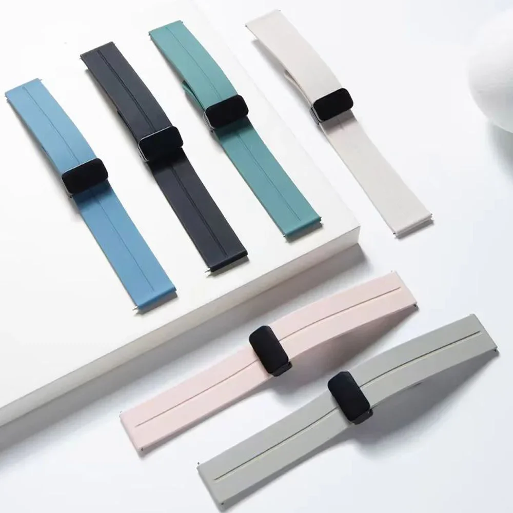 18 مللي متر 22 مللي متر 20 مللي متر حزام لهواوي GT6 46 مللي متر 41 مللي متر المغناطيسي الرياضة سيليكون سوار لهواوي GT6pro GT5 46 مللي متر حزام الساعات اكسسوارات