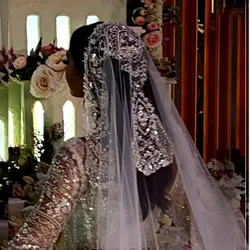 Crystal diamond veil 2023 new cathedral luxury bridal wedding accessories with comb full lace veil