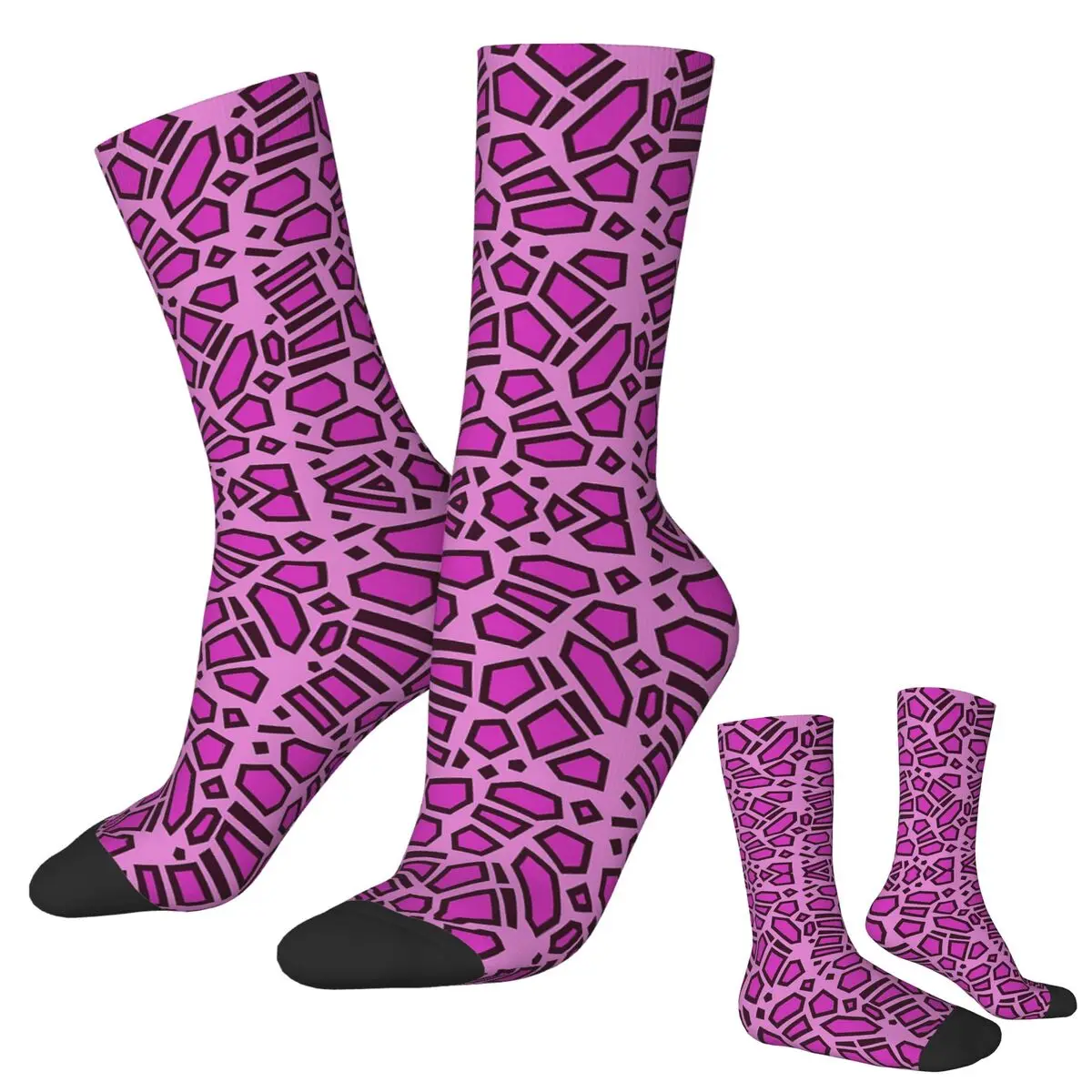 

Kipo Pink Mega Jaguar Spots Socks Harajuku Super Soft Stockings All Season Long Socks Accessories for Unisex Christmas Gifts