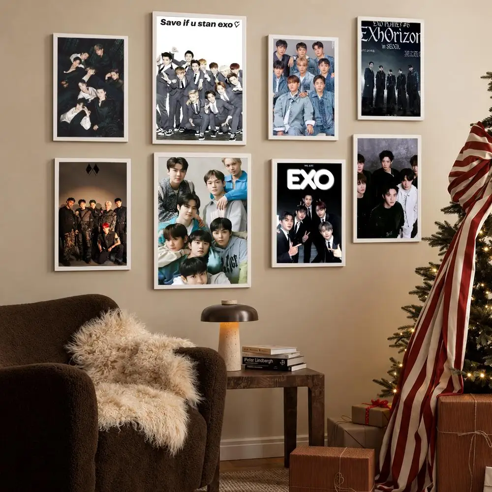 exo Group K-Pop EXO Poster HD Waterproof Wall Art Posters Self Adhesive Bedroom Living Room Home Decor Gift - view 4