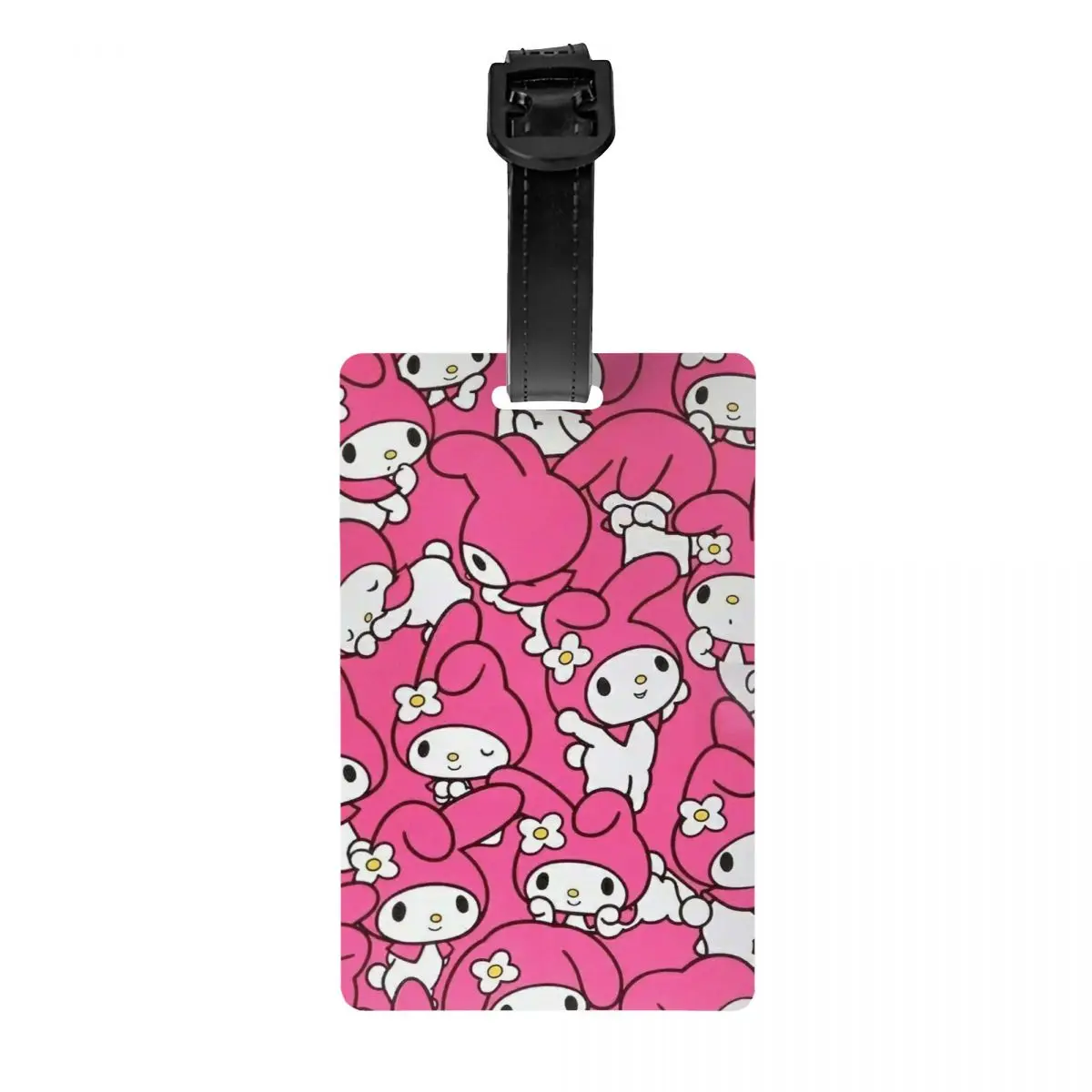 My Melody Cartoon Collage Luggage Tag for Travel Suitcase Privacy Cover Name ID Card