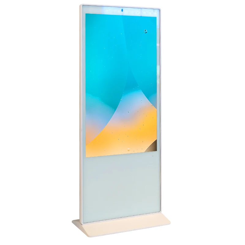 Display pubblicitario per chiosco touch screen interattivo con segnaletica digitale per cartelloni pubblicitari verticali per installazione a pavimento interno di dimensioni personalizzate